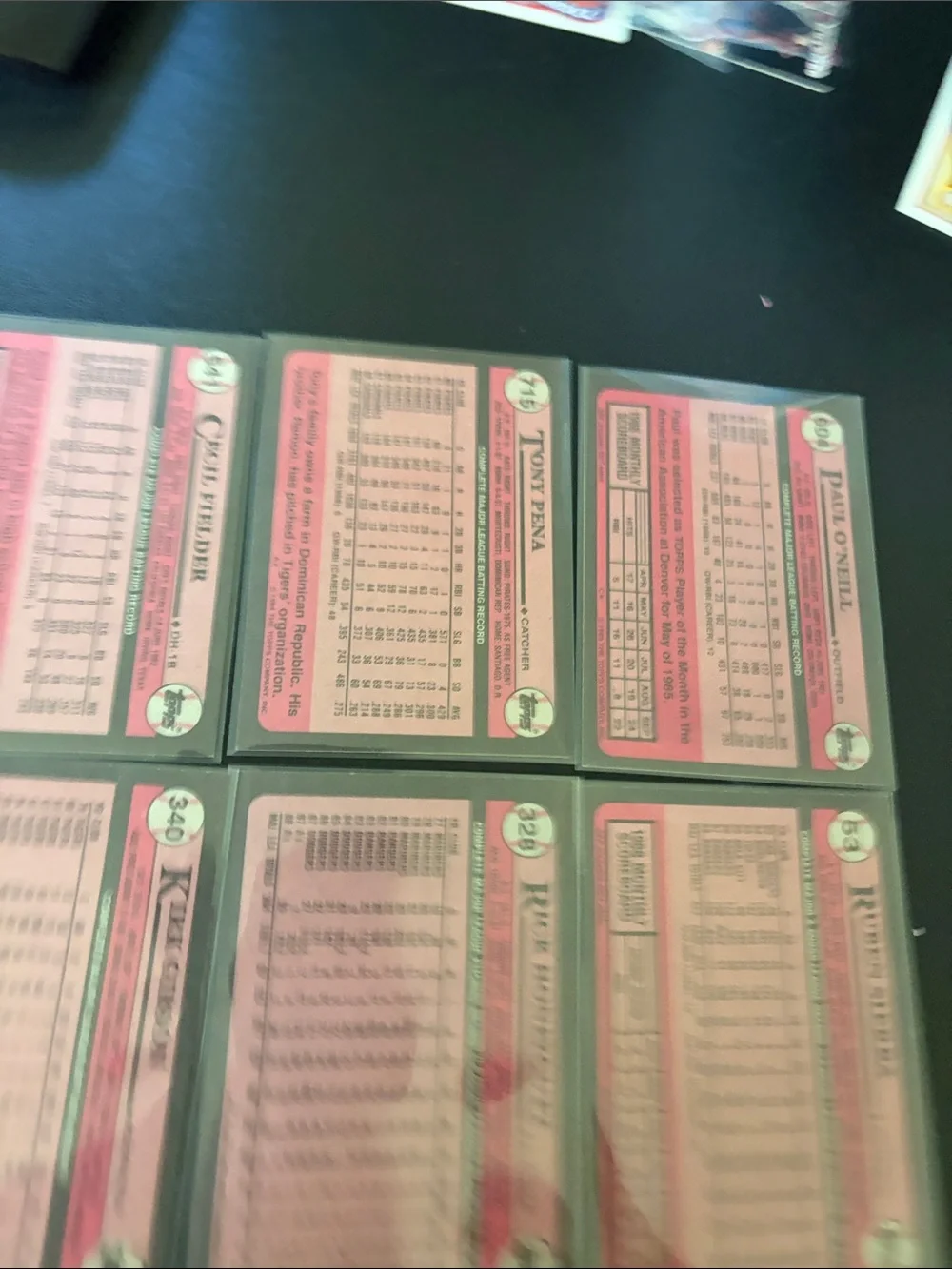 89 Topps Vintage Baseball Card Lot - Multi by player set